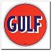 HUSKY LINERS 00072 Signpast; Reproduction Vintage Sign; Gulf 2; Round; 25.5 in. Dia.;
