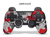 Designer Skin for Playstation 3 Remote Controller - Camoplate Red