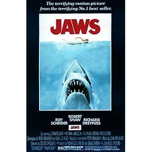 Jaws Movie (Shark in Water) Poster Print - 24x36