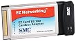 SMC SMC8036TX EZ Card 10/100, 32-bit 10/100Mbps Dongle-less CardBus Adapter with RJ-45 Connector