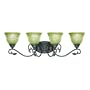 Westinghouse 69048 Cedar Forrest Four-Light Wall Fixture, Antique Bronze Finish with Seeded Oliveta Globe