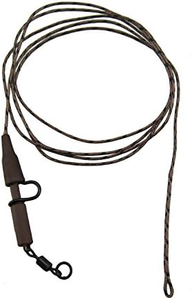 Beyond Tackle Leadcore Leader with Distance Lead Clip, Sleeve, Ring Swivel Pack of 5
