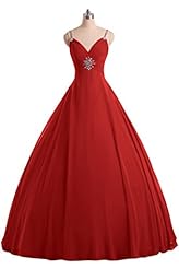Chiffon Vintage Lace Empire   Waistline  Spaghetti Strap  Ball Gown  Dress