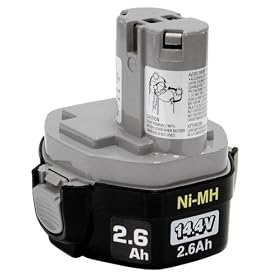 Click here to buy Makita 193158-3 1434 14.4-Volt 2.6 Amp Hour NiMH Pod Style Battery by Makita.