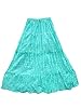 Womans Maxi Skirt Boho Peasant Cotton Skirts Turquoise - Gift for Her