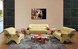2034 - Modern Bonded Leather Sofa Set