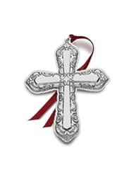 Home: Wallace 20th Edition Sterling Grande Baroque Cross Ornament - Lifetime Brands