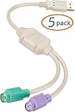 5 Pack USB to PS/2 Adapter