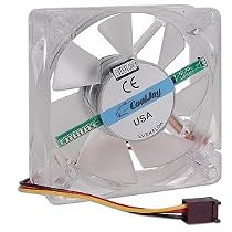 3x3-Inch CoolJag JAF0001 Programmable LED System Fan with Temp
