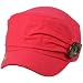 Cotton Toddler Girls Kids 2-4+ Summer Button Cadet GI Castro Hat Cap 52+cm Pink