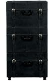 Genuine Leather Suitcase Three-drawer Legal- Letter-size File Cabinet