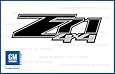 Chevy Silverado Z71 4x4 decals stickers Black Blackout - FBLK (2007-2013) bed side 1500 2500 HD (set of 2)