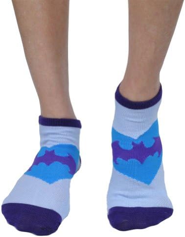 Bioworld Batgirl Supergirl Official Licensed Design Costume Ankle Socks 2 Pairs