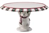 Pfaltzgraff Snow Bear Pedestal Cake Plate