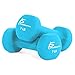 ProSource Discounts Neoprene Dumbbell Set, Sky Blue, 7-Pound