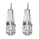 Platinum Diamond Hoop Earrings