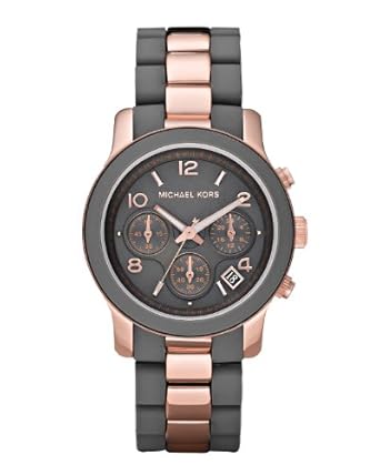  Michael Kors Women's MK5465 Runway Grey & Rose Gold-Tone Stainless Steel Watch