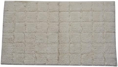 Castle Hill Summer Tile Spray Latex Back Bath Rug, 21 by 34-Inch, Ivory
