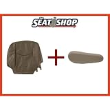 03 04 05 06 Chevy Tahoe GMC Grey Leather Seat Cover bottom & arm rest LH by The Seat Shop