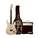 39 Inch White Electric Guitar Beginner Kit with 10 Watt Amp