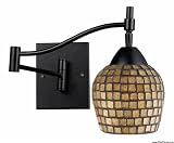 Elk 10151/1DR-GLD Celina 1-Light Swing arm Sconce In Dark Rust with Gold Leaf