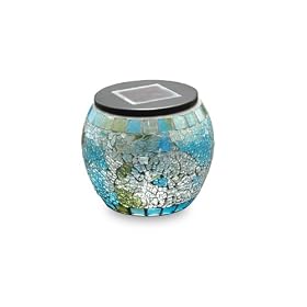 Mark Feldstein & Associates SMG10B Solar Mosaic Jar Globe Blue