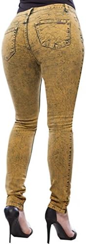 PZI Jeans Women'S Epic Acid Wash Chestnut Skinny Jean