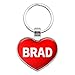 Graphics and More Metal Keychain Key Chain Ring I Love Heart Names Male B Bill - Brad