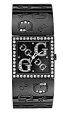 GUESS Womens Crystal Accented Black Bangle Watch #U95006L1