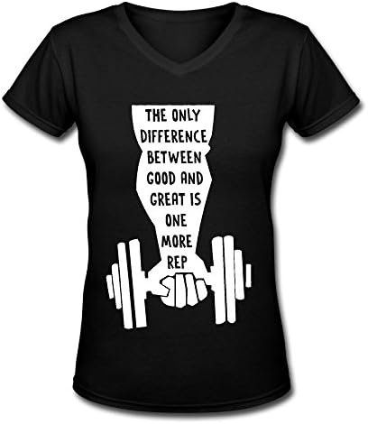 Dumbell Store569 Lady V-Neck Dumbell Clothing 100% Cotton Soft Pre-cotton