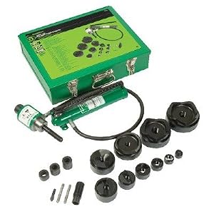 Greenlee 7306SB Ram and Hand Pump Hydraulic Driver Kit with 6 Slug Buster Punches