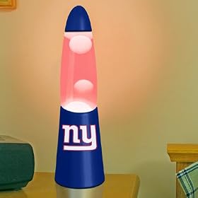 NEW YORK GIANTS Team Logo 13 MOTION LAVA LAMP in Team Colors from Lava Lamps