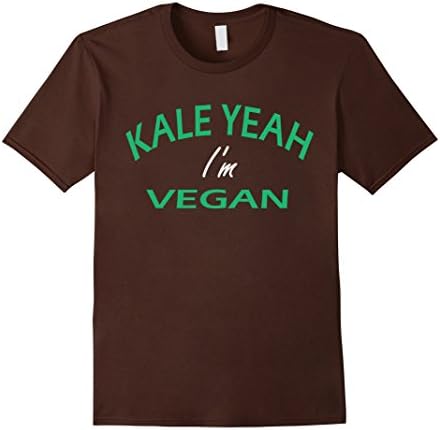 Men's Kale yeah Shirt for Women/Men Vegan Shirts Kale shirt Medium Brown