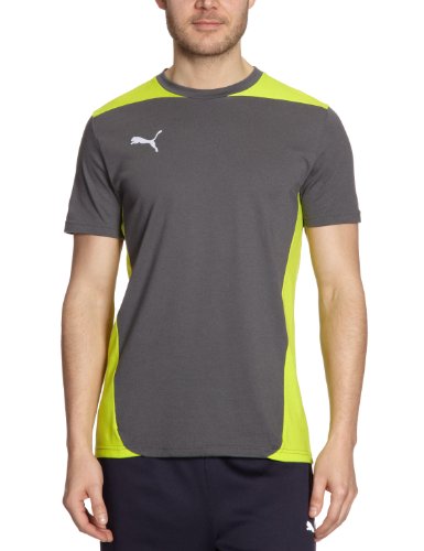 PUMA Herren T-Shirt Foundation, dark shadow-lime punch, S, 653099 23 Preisvergleich