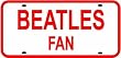 BEATLES FAN LICENSE PLATE sign music classic