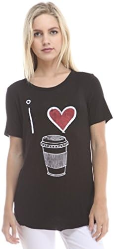 I Love Coffee T-Shirt Made in USA Black Large
