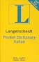 Italian Pocket Dictionary (Langenscheidt Dictionaries S.)