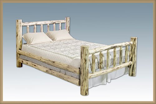 Log Furniture - Full Bed - Varnished