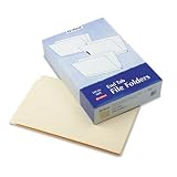 Recycled 2-Ply Straight End Tab File Folders, 2-Fastener, Legal, Manila, 50/Box ESSH20U13