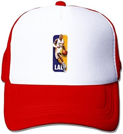 HUIZ Kobe Bryant Los Angeles Lakers Adjustable Printing Baseball Mesh Caps Unisex Adult Snapback Mesh Hats Red