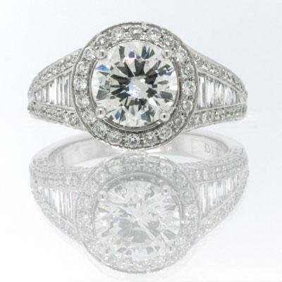 2.91ct Round Brilliant Cut Diamond Engagement 