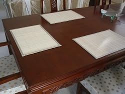 Bamboo Place Mats - Set of 4 (natural color Placemats)