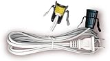 Cord Set Has Clip-In Socket and Molded End Plug. 6 Ft. White. (Set Of 10)