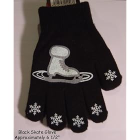 Ice Skate & Snowflake Magic Stretch Gloves thumbnail