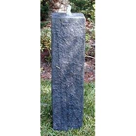 Medium Grey Square Column Fountain from Garden Fountains