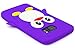 Samsung Galaxy S7 Case, Bastex Purple and White Silicone Flexible Penguin Character Case Cover for Samsung Galaxy S7