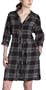 Roxy Junior's "Chic Things" Plaid Shirt Dress,Black,Large