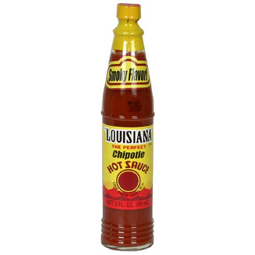 Louisiana Chipotle Pepper Hot Sauce, 3-Ounce Bottles (Pack of 12) by Lousiana