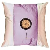 EXP Handmade Silky Lavender & White Cushion Cover / Pillow Sham - Golden Sunflower Design
