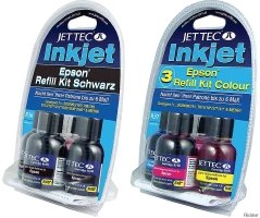 Epson 3 colour Refill Kit, magenta, cyan, yellow, 3 x 30 ml + 1 x 30ml Cartridge Flush